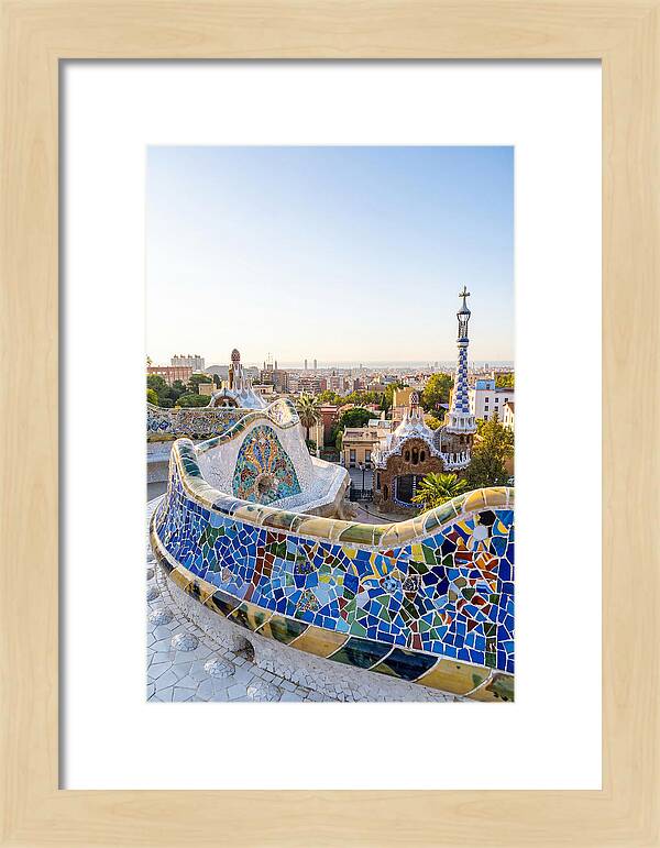 Barcelonas Colorful Mosaic View
