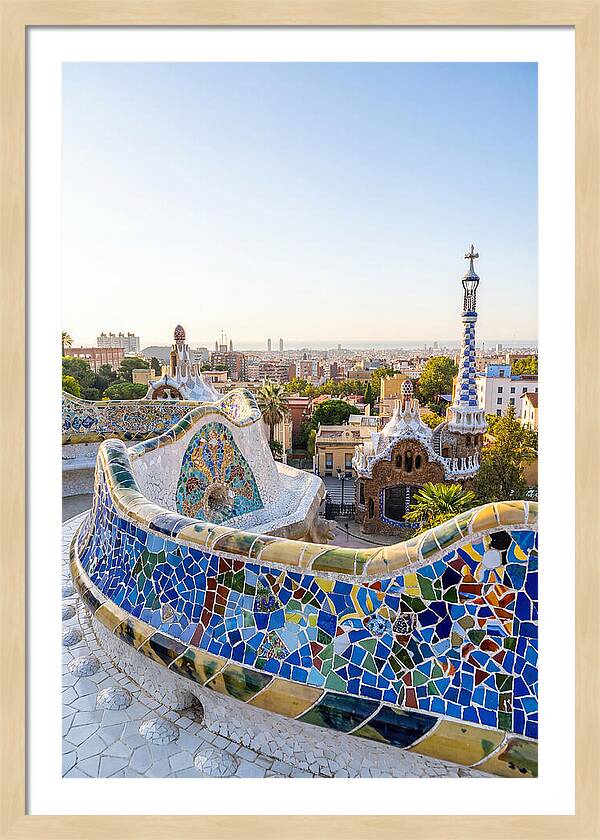 Barcelonas Colorful Mosaic View