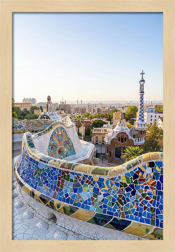 Barcelonas Colorful Mosaic View