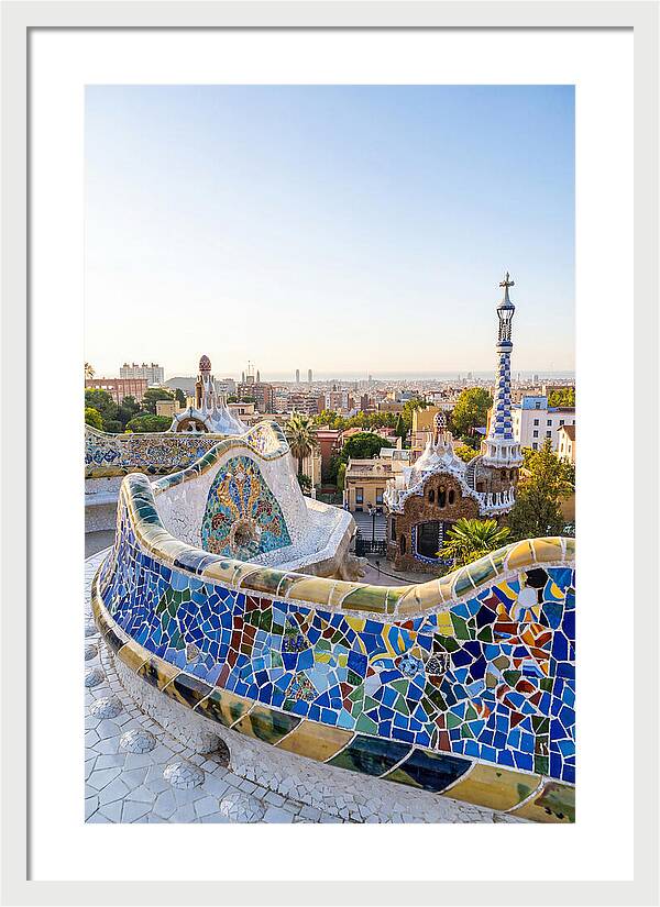 Barcelonas Colorful Mosaic View