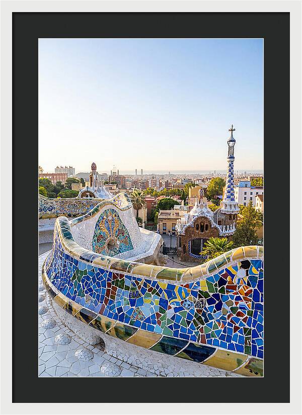 Barcelonas Colorful Mosaic View