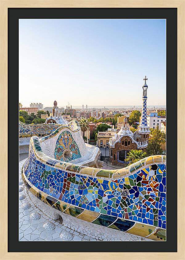 Barcelonas Colorful Mosaic View