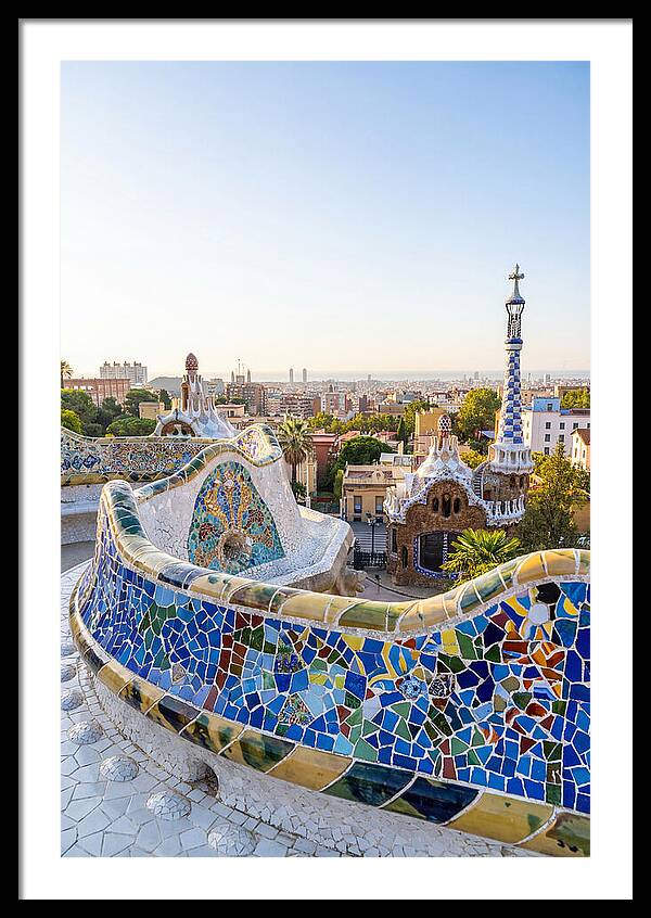 Barcelonas Colorful Mosaic View