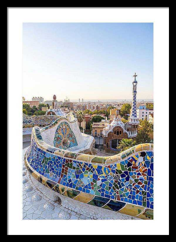 Barcelonas Colorful Mosaic View