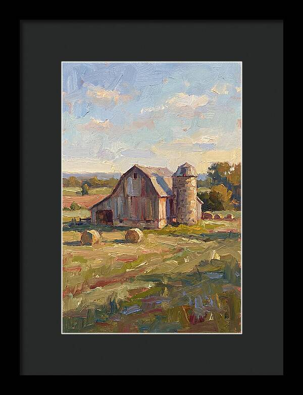 Barn And Silo At Dusk