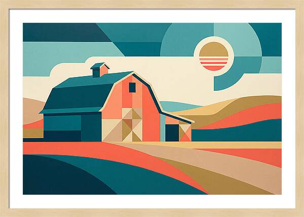 Barn In Vibrant Geometry