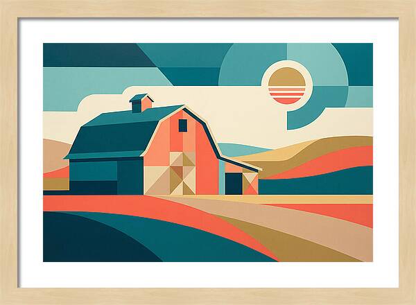 Barn In Vibrant Geometry