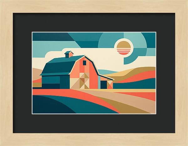 Barn In Vibrant Geometry