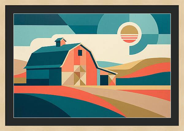 Barn In Vibrant Geometry
