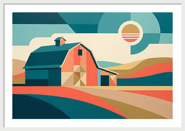 Barn In Vibrant Geometry