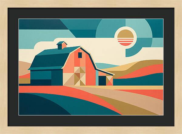 Barn In Vibrant Geometry