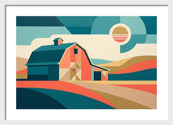 Barn In Vibrant Geometry