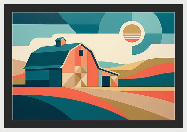 Barn In Vibrant Geometry