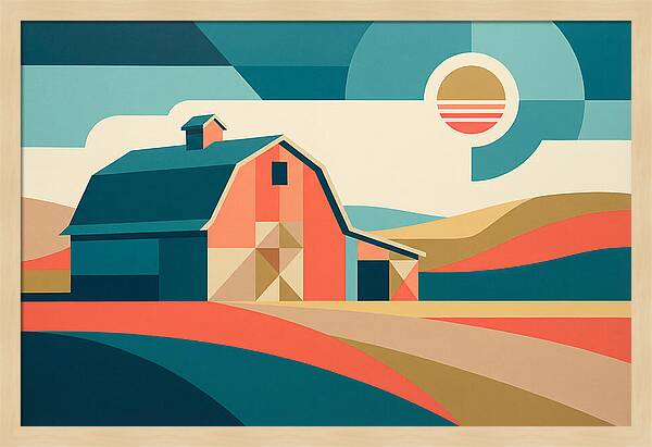 Barn In Vibrant Geometry