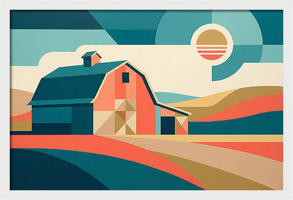 Barn In Vibrant Geometry