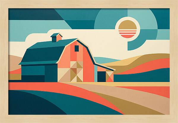 Barn In Vibrant Geometry