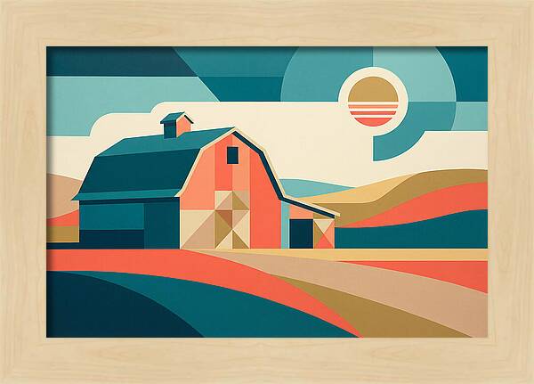 Barn In Vibrant Geometry