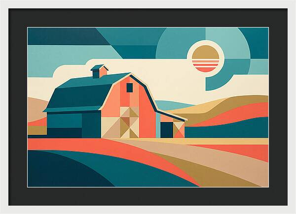Barn In Vibrant Geometry