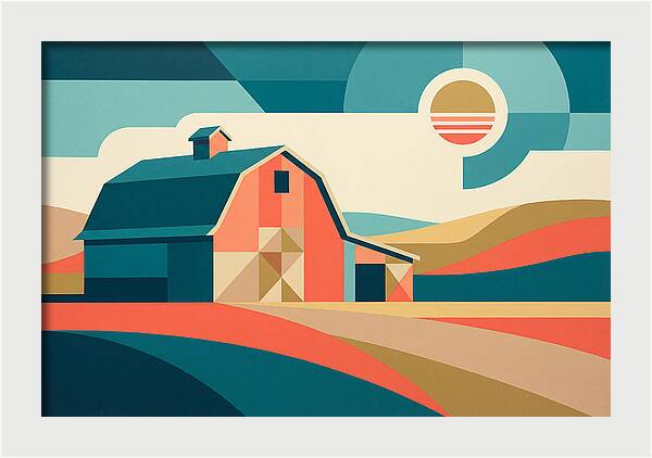 Barn In Vibrant Geometry