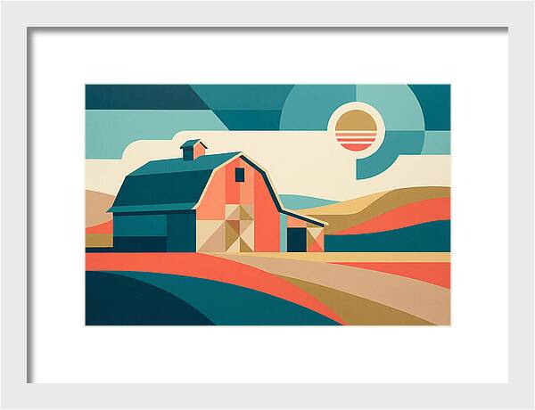 Barn In Vibrant Geometry
