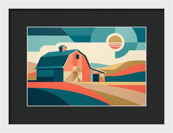Barn In Vibrant Geometry