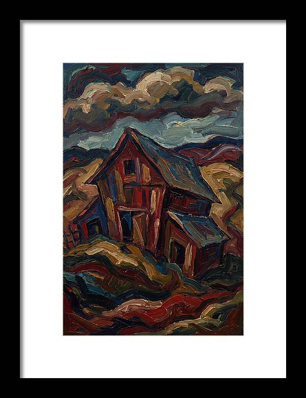 Barn Landscape In Expressionist Style