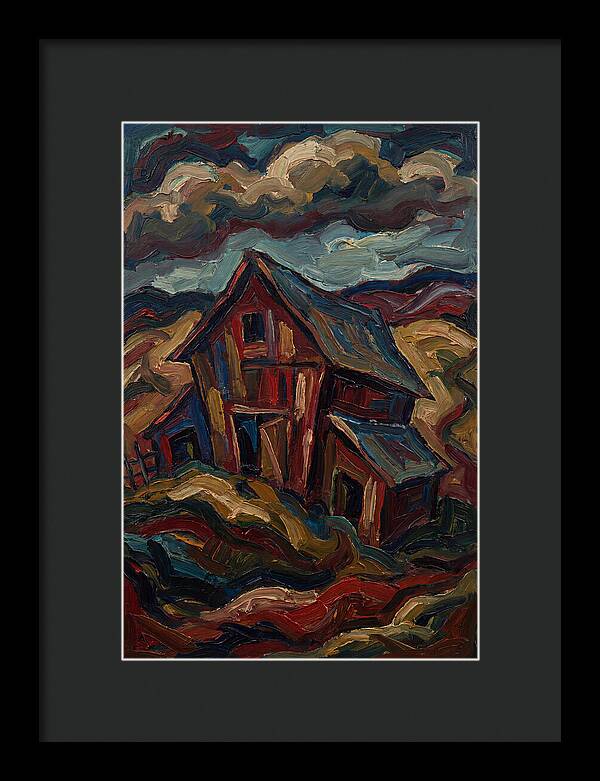 Barn Landscape In Expressionist Style