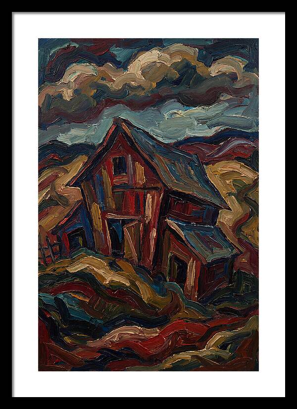 Barn Landscape In Expressionist Style