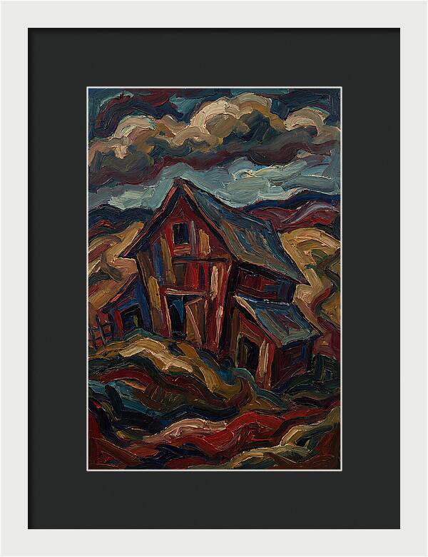 Barn Landscape In Expressionist Style
