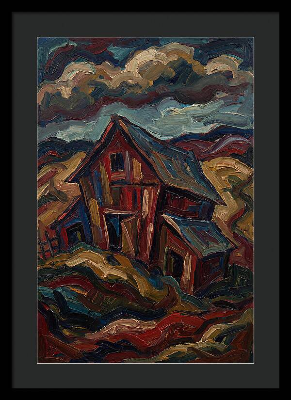 Barn Landscape In Expressionist Style