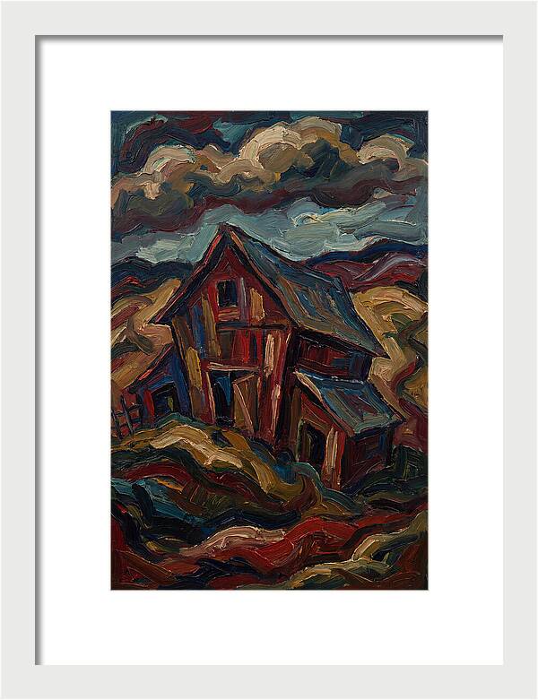 Barn Landscape In Expressionist Style