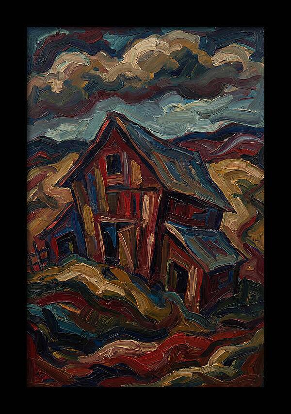 Barn Landscape In Expressionist Style