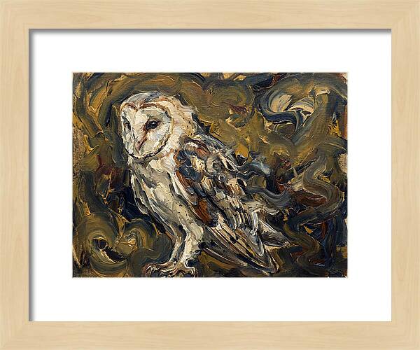 Barn Owl In Expressionist Style