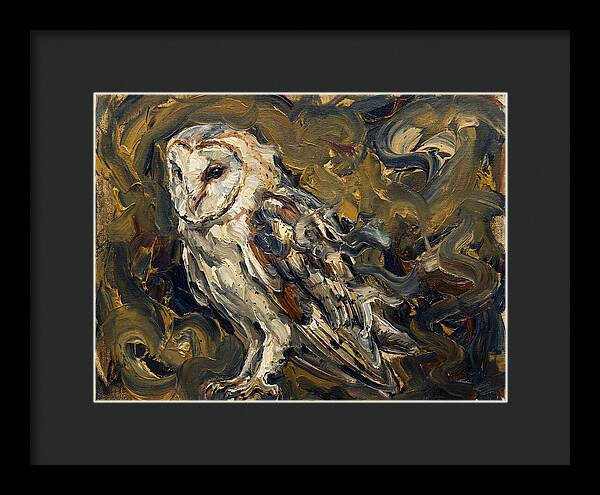 Barn Owl In Expressionist Style