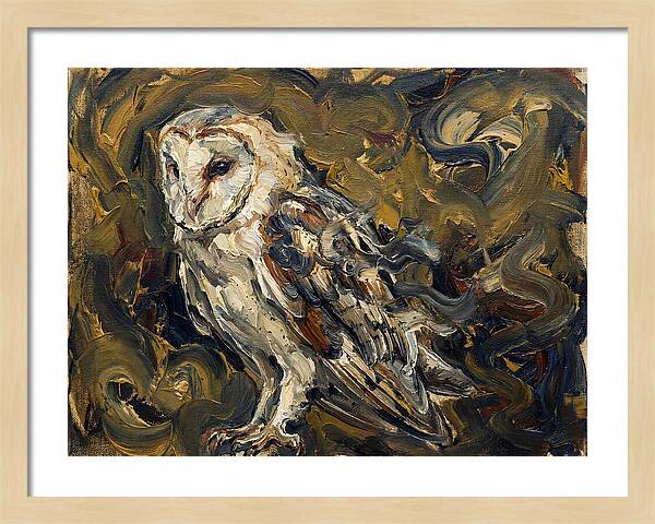 Barn Owl In Expressionist Style