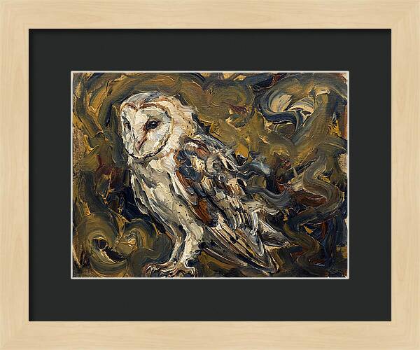Barn Owl In Expressionist Style