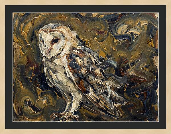 Barn Owl In Expressionist Style