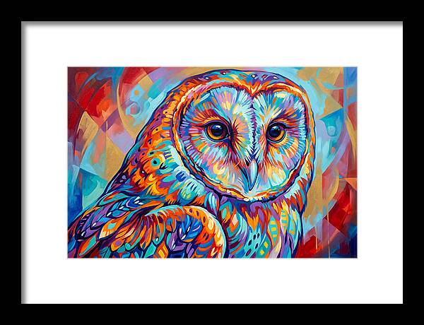 Barn Owl In Vibrant Colors