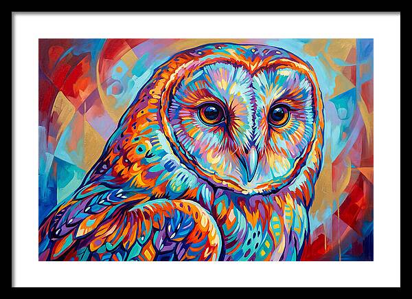 Barn Owl In Vibrant Colors