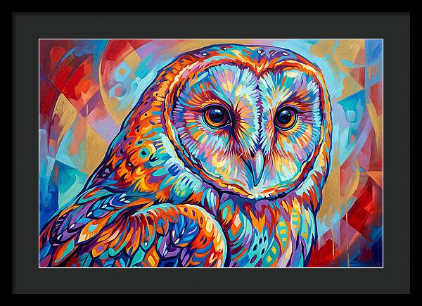 Barn Owl In Vibrant Colors