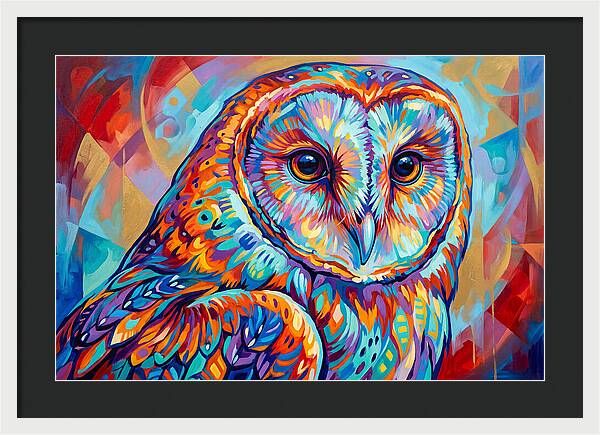 Barn Owl In Vibrant Colors