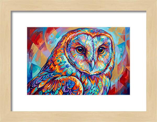 Barn Owl In Vibrant Colors