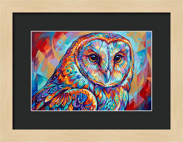 Barn Owl In Vibrant Colors