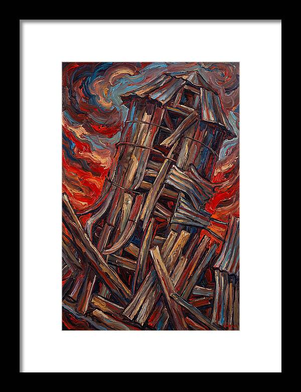 Barn Silo Amidst Turmoil