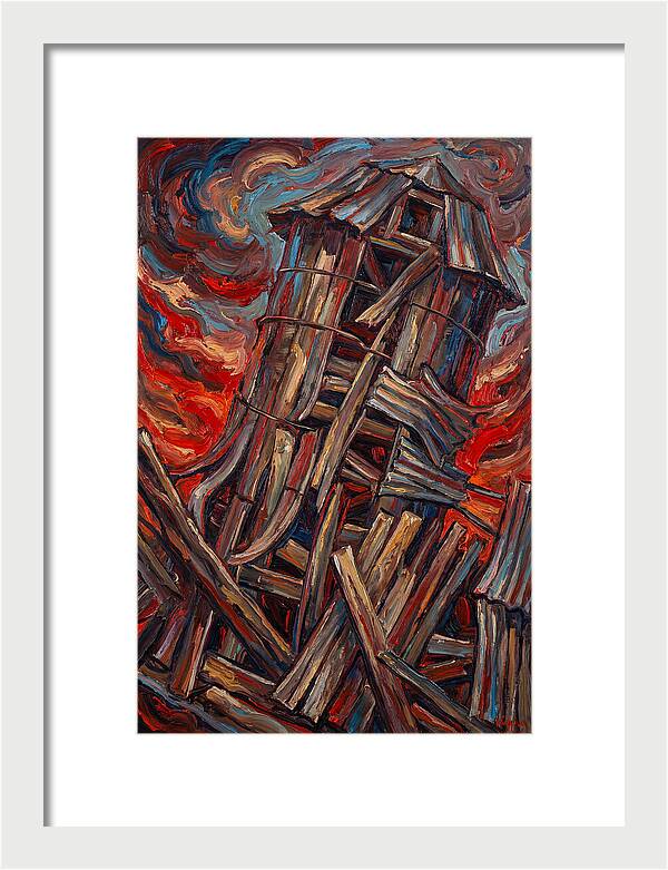 Barn Silo Amidst Turmoil
