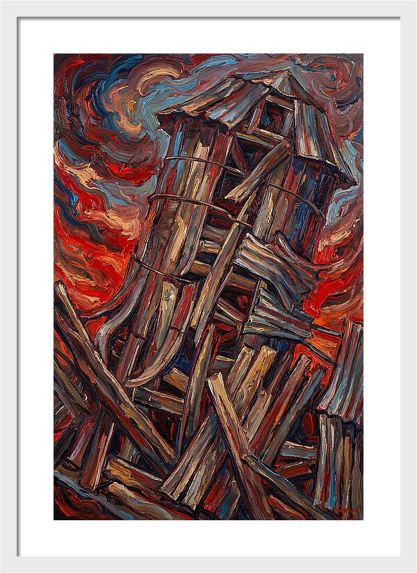 Barn Silo Amidst Turmoil