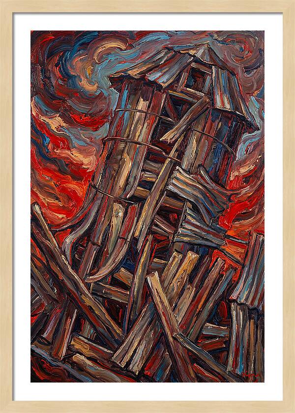 Barn Silo Amidst Turmoil