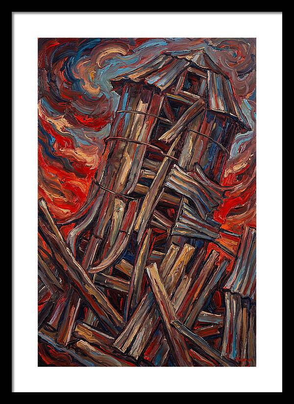 Barn Silo Amidst Turmoil