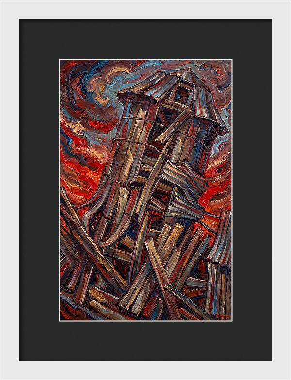 Barn Silo Amidst Turmoil