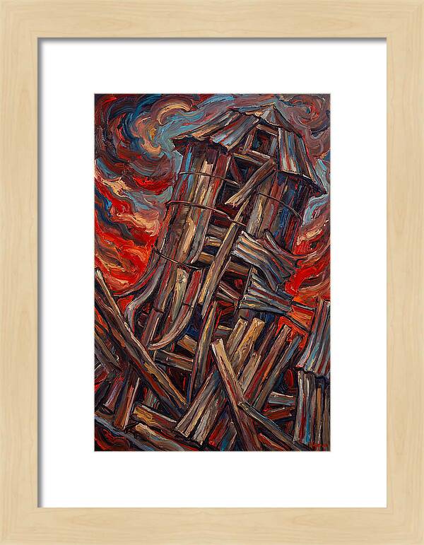 Barn Silo Amidst Turmoil